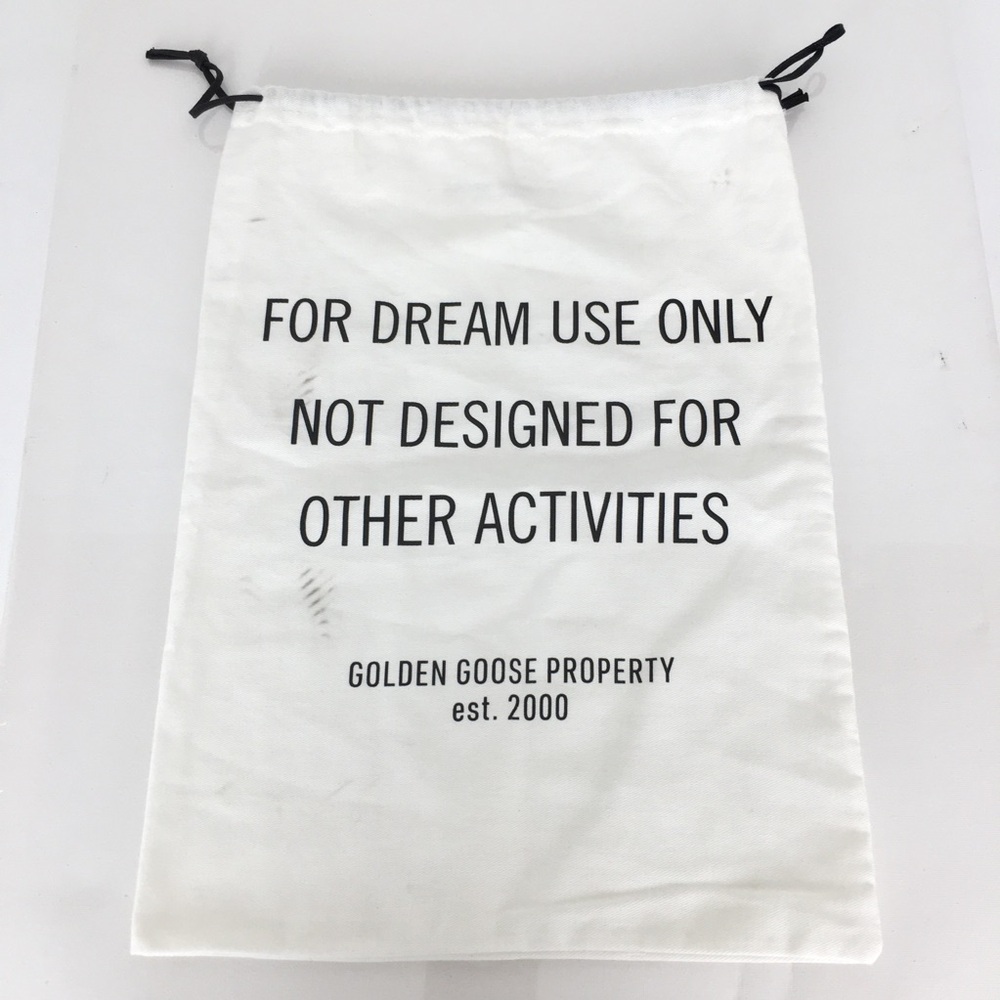 Golden Goose Dust Bag White Drawstring Shoe Bag